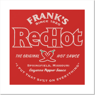 Frank's Red Hot Sauce Worn Posters and Art